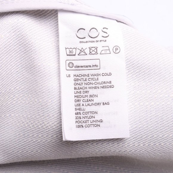 COS Gray Cotton Blend Textured Pencil Skirt - Picture 3 of 5